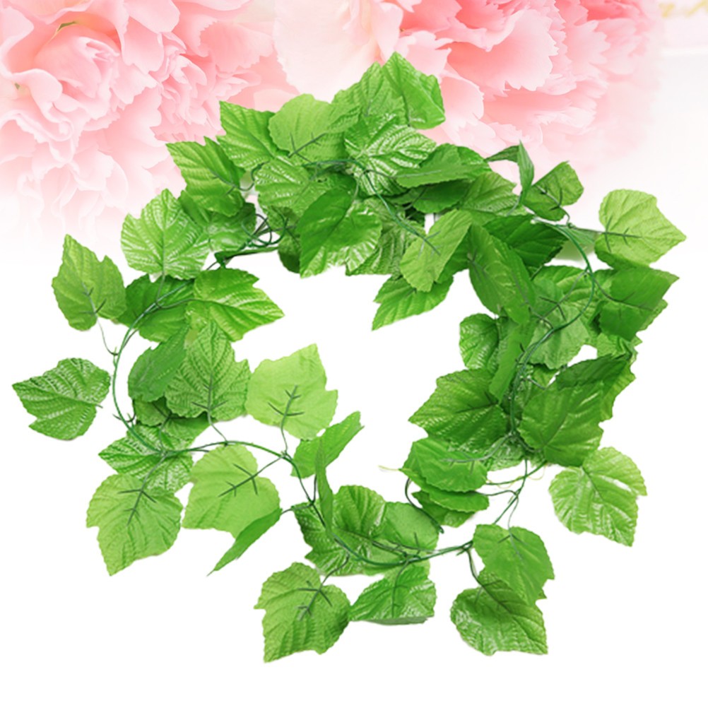 12Pcs Reusable Plastic Simulation Plants Faux Green Vine Ideal for Wedding Decor