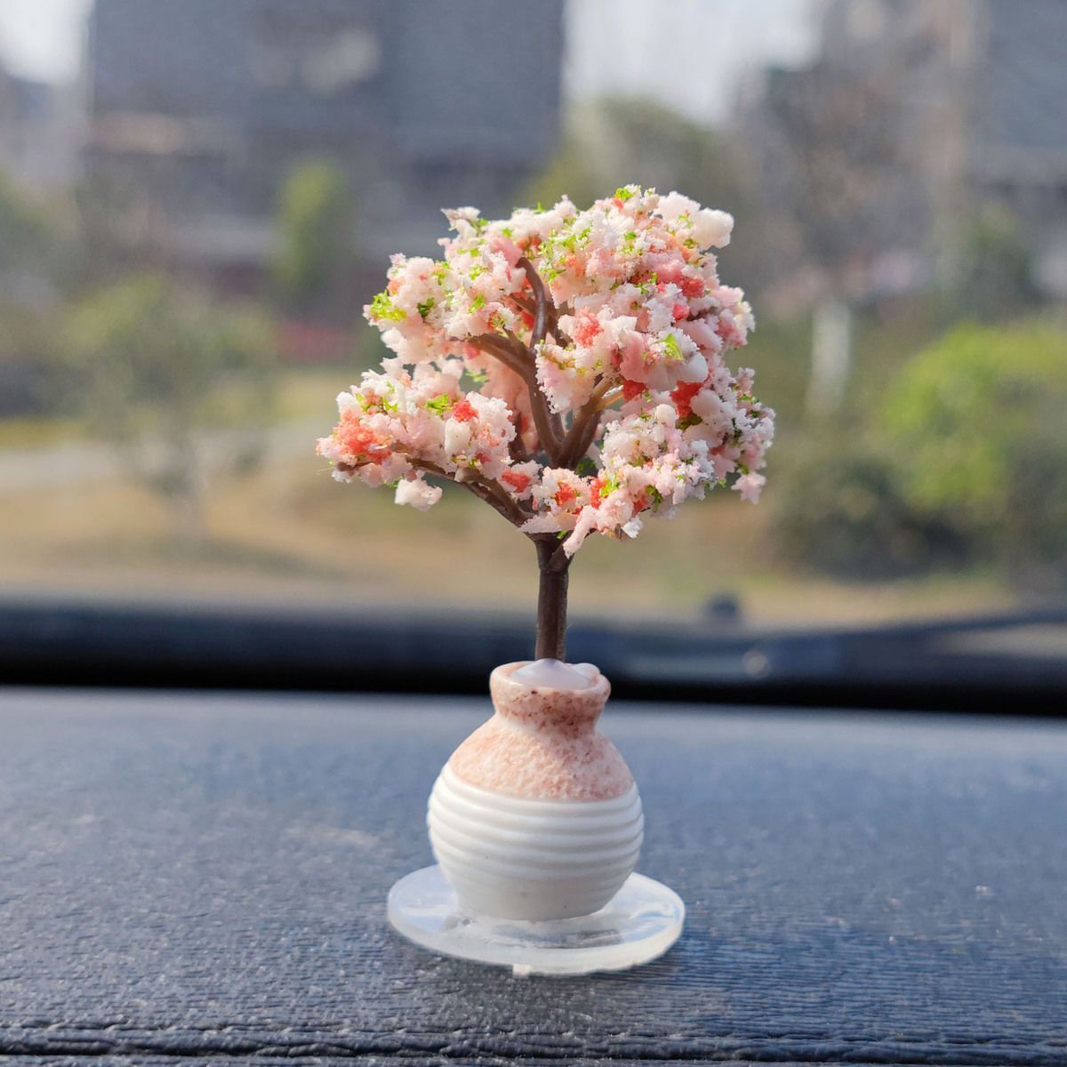 Car Decoration Simulation Flower Tree Accessories, A Variety of Mini Love Tree
