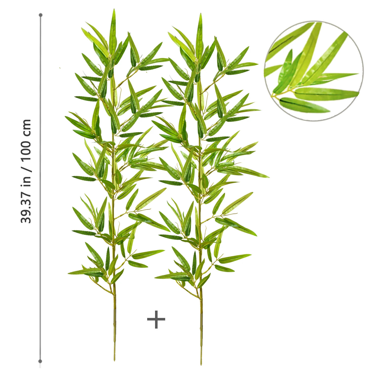 120-240cm Artificial Green Bamboo Leaves Fake Branch Plants Home Decoration HOT