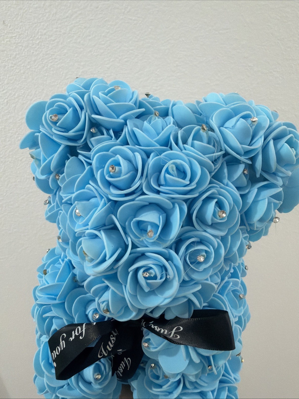 25cm Artificial Teddy Rose Flower Bear with Box Romantic Valentines Day Gift