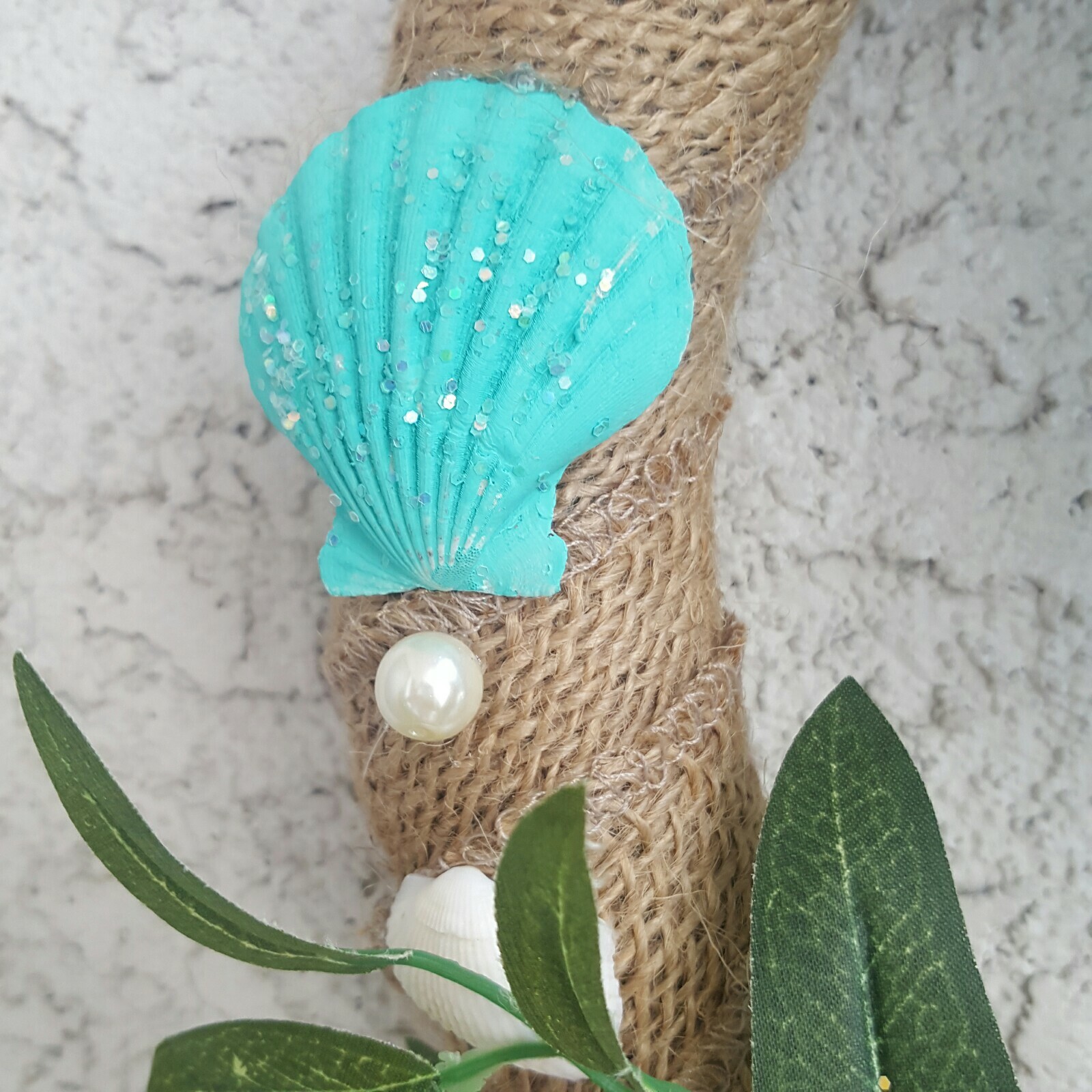 Beautiful Sea Shell ocean Coastal Wreath 12″ Coastal Wall Door Home decor