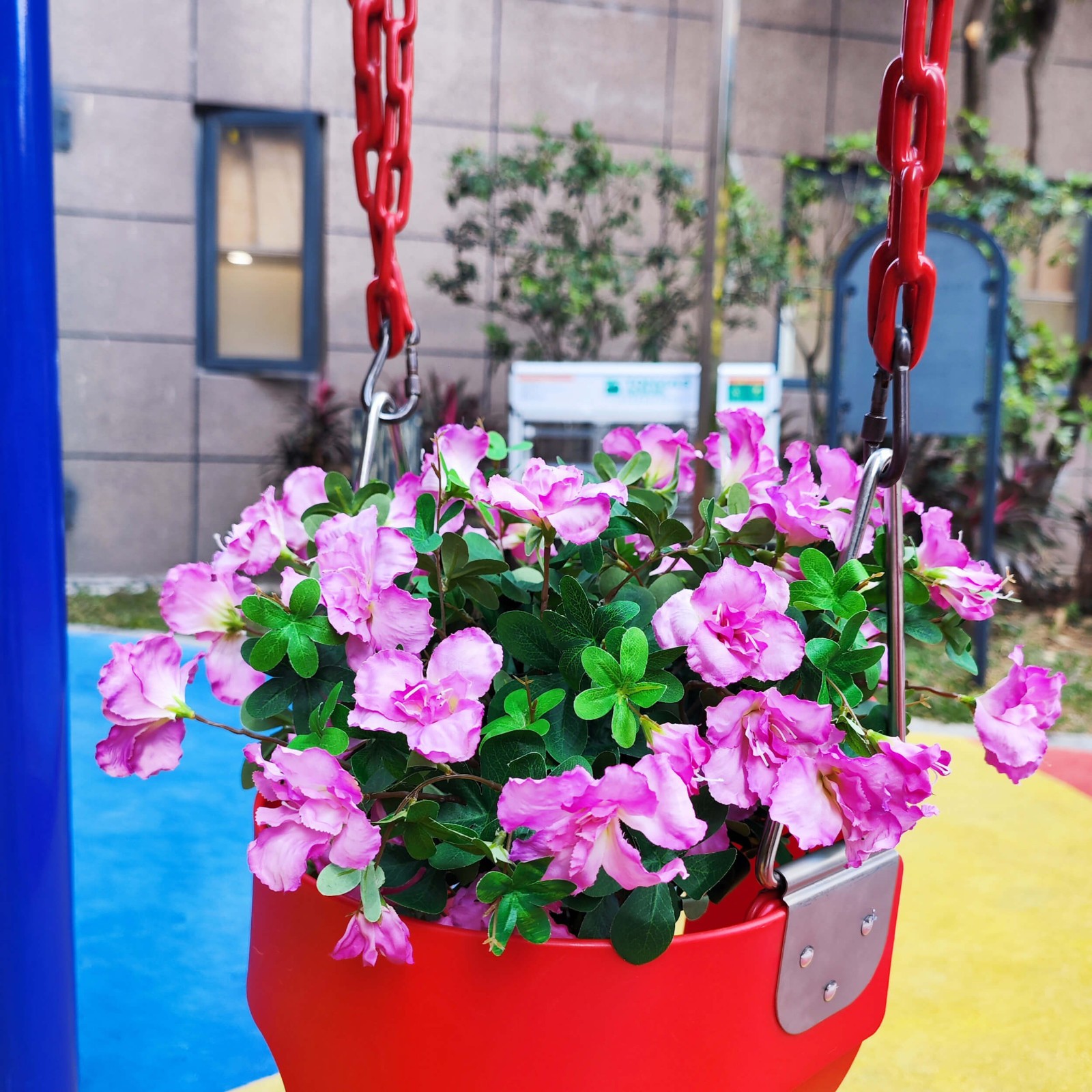 48 Large Blooms Artificial Potted Azalea Flowers ,UV Resistant , Realistic Decor