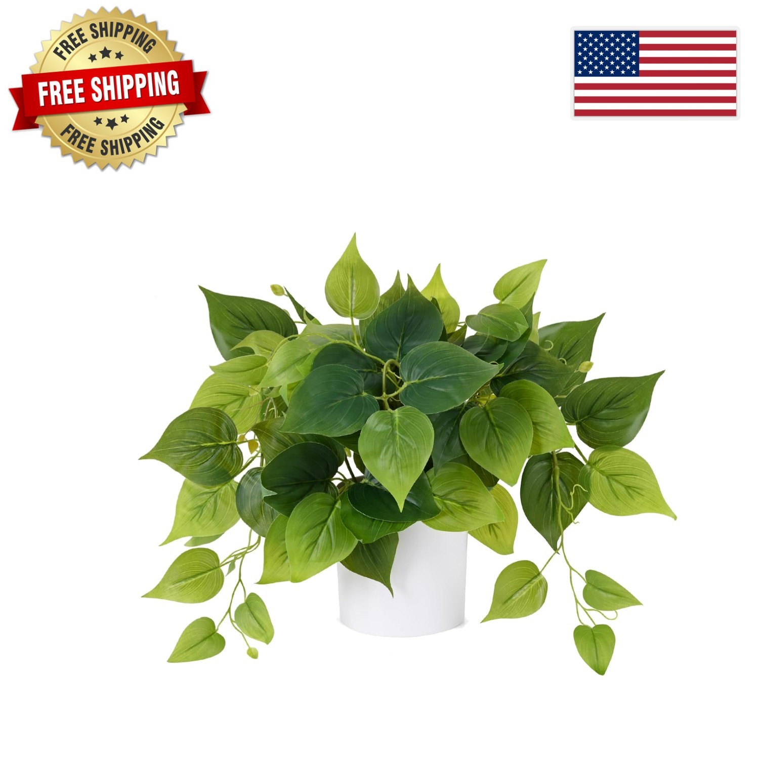 Versatile Artificial Plant for Home, Kitchen & Office – 9.8″ Fake Pothos Style