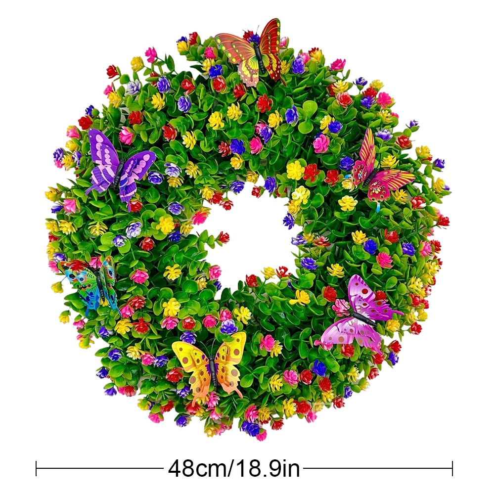 Artificial Eucalyptus Wreaths Butterfly Flower Wreath Eucalyptus Leave Wreaths