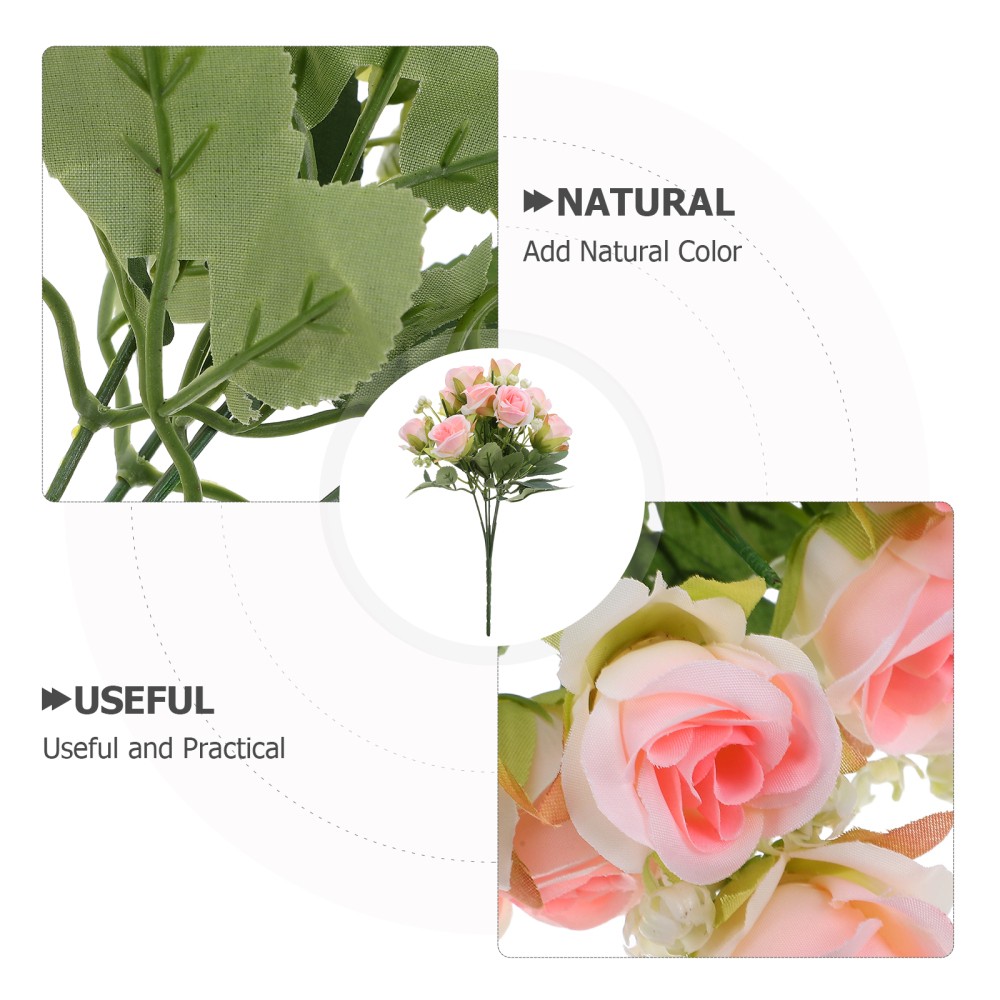 4 Pcs Flower Roses Bouquet Artifical Flowers Eternal Fake