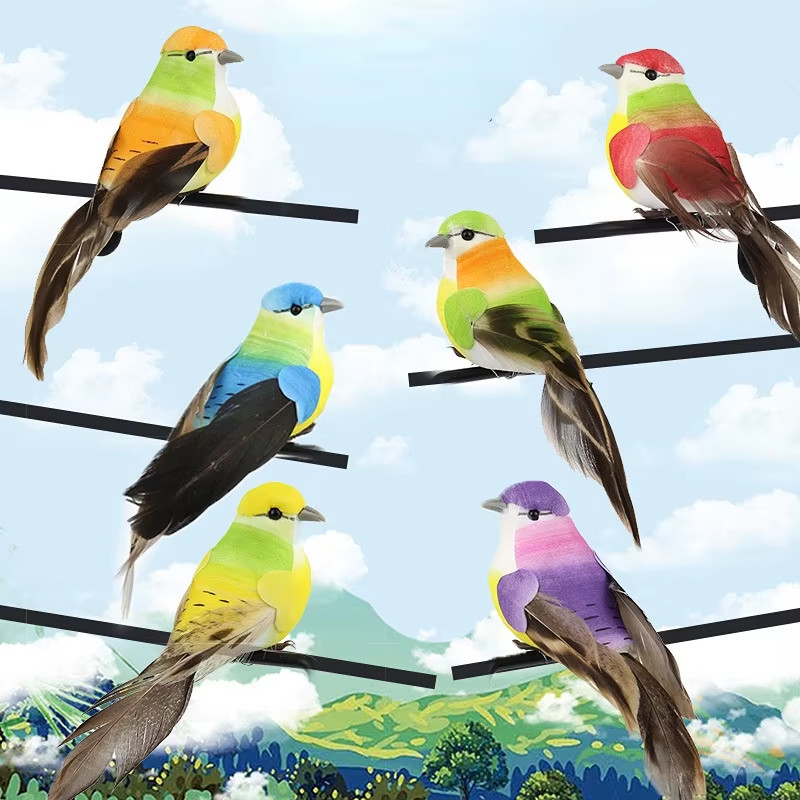 12pcs Artificial Birds Clip On Christmas Wedding Fake Animal Ornament Decor NEW