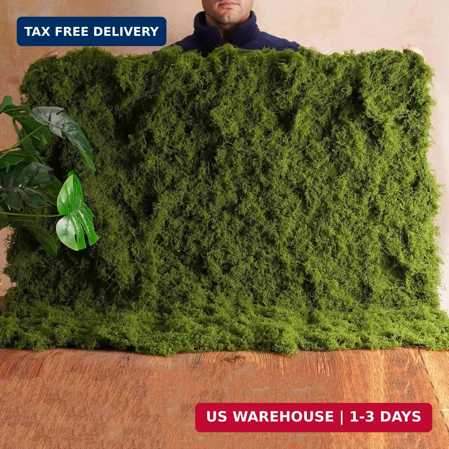 USMOLA Fake Moss Mat, Artificial Moss Table Runner for Wedding Decor Table Cente