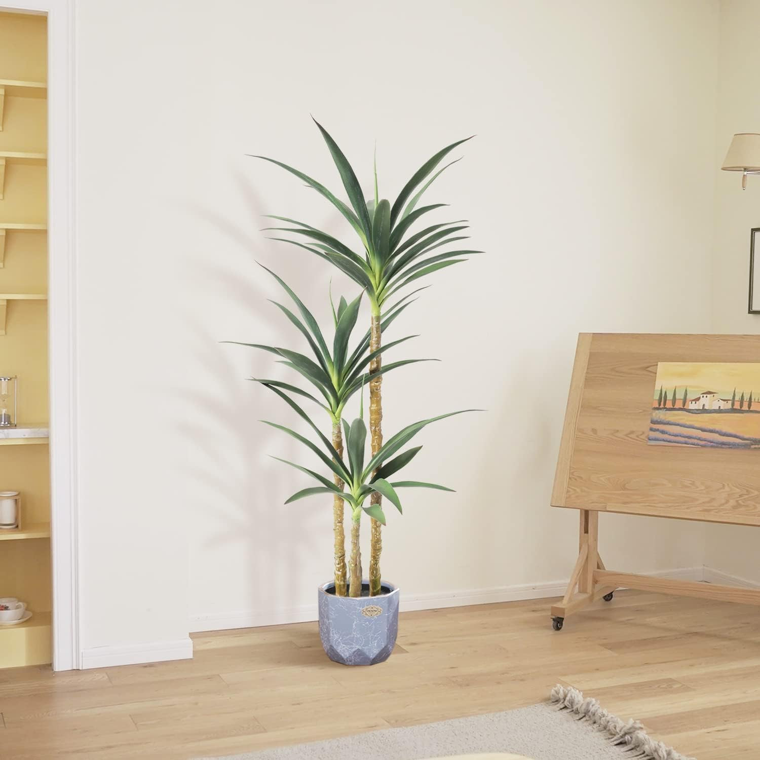 4.7Ft Faux Agave Tree 2-Pack for Indoor/Outdoor Home Decor & Gifts