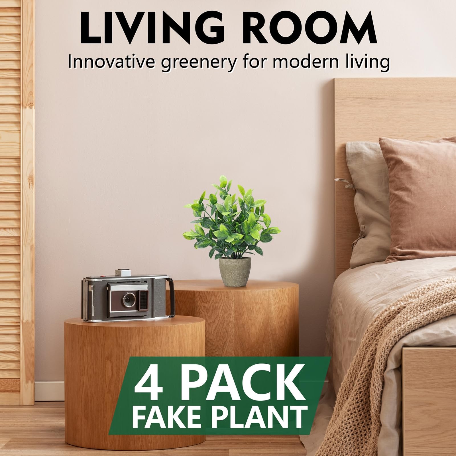 4 Pack Fake Plants Ceramic Mini Artificial Greenery Potted Plants for Home De…