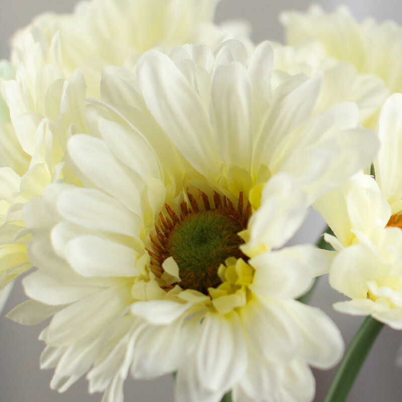 Set of 2 Cream Artificial Gerbera Daisy 11-1/4″ Floral Bundles