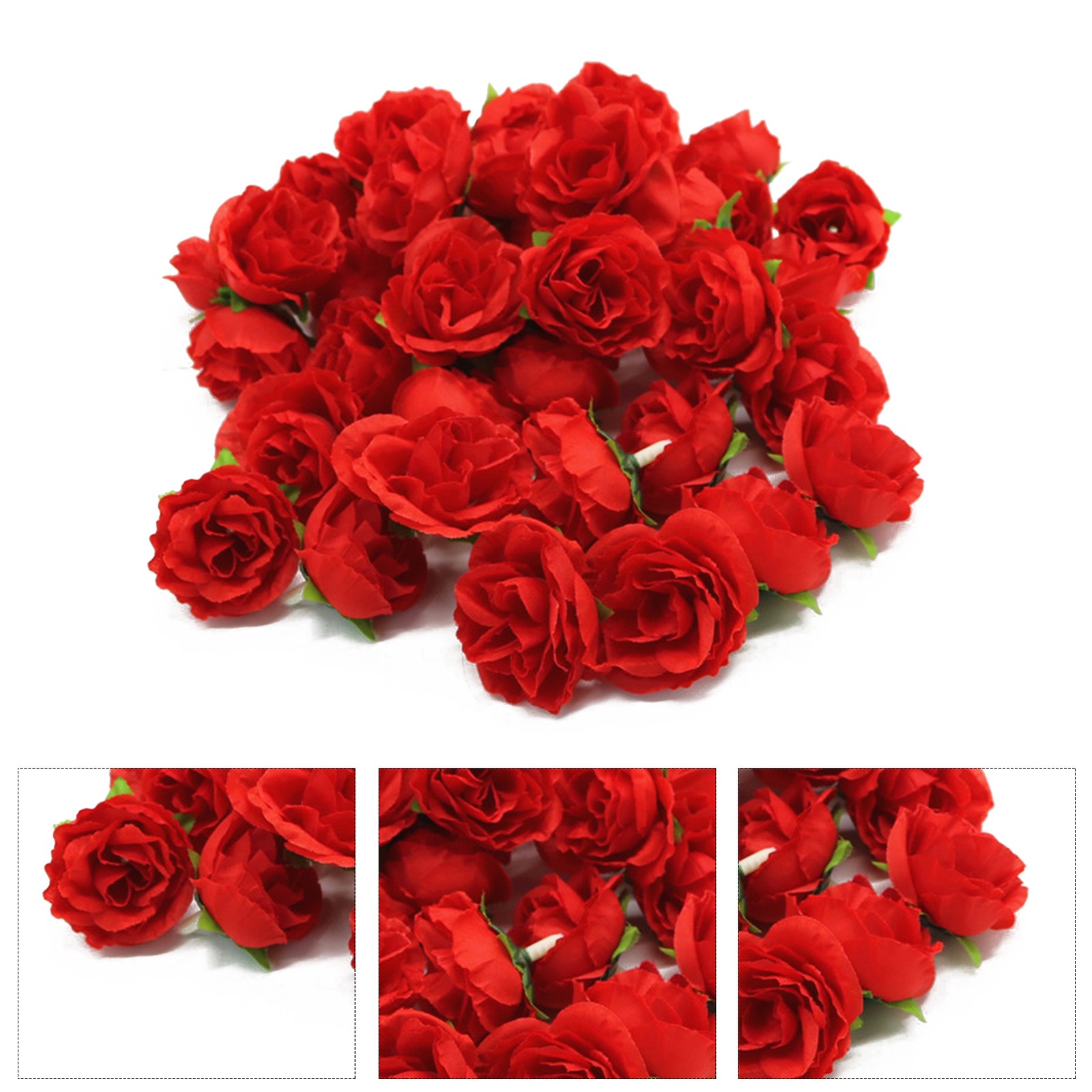 50PCS Beautiful Silk Fake Rose For Wedding Party Decoration Trending