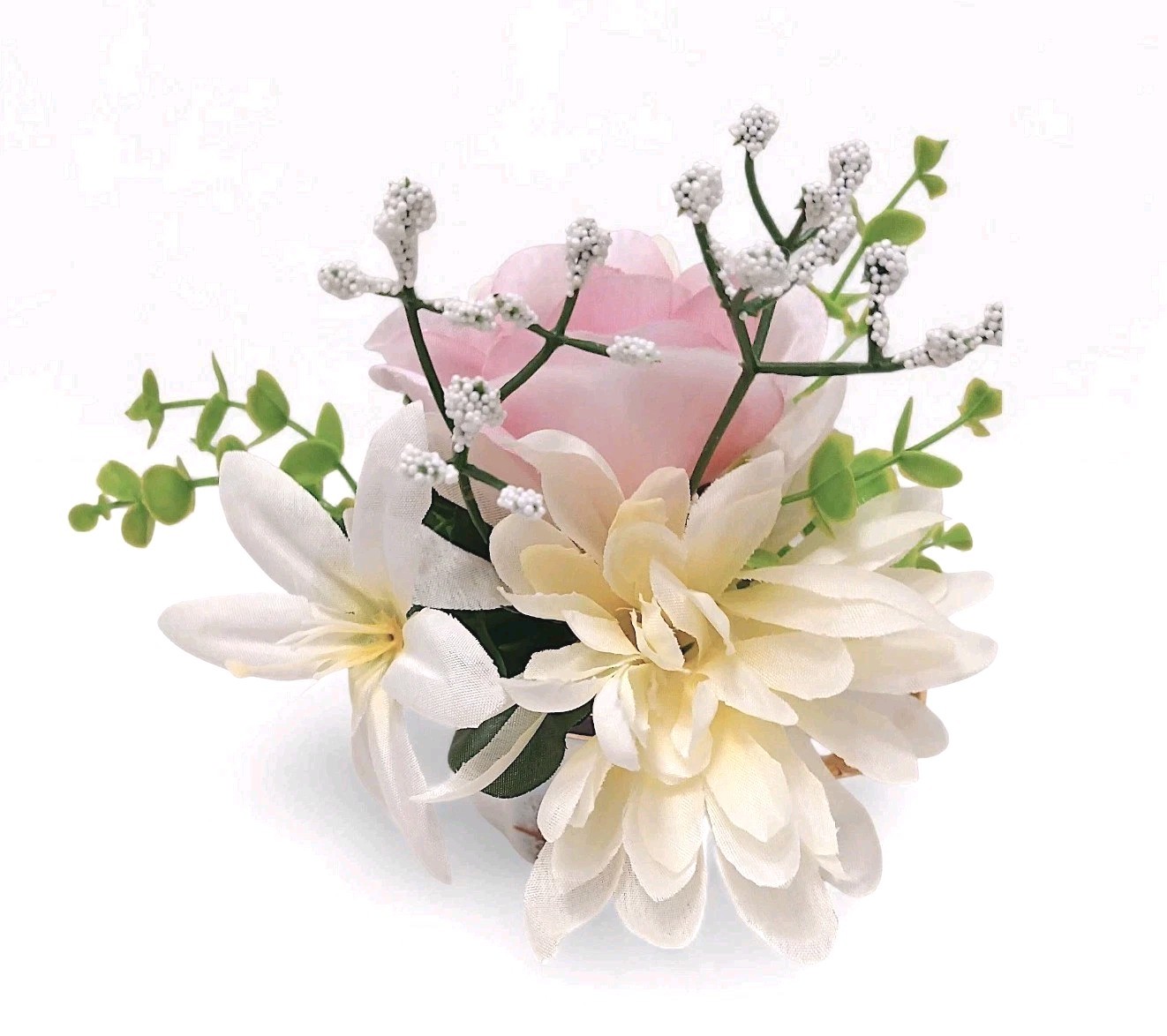 Tea Party Pink Rose Chrysanthem Silk Floral Arrangement Bridal Birthday POP-IN