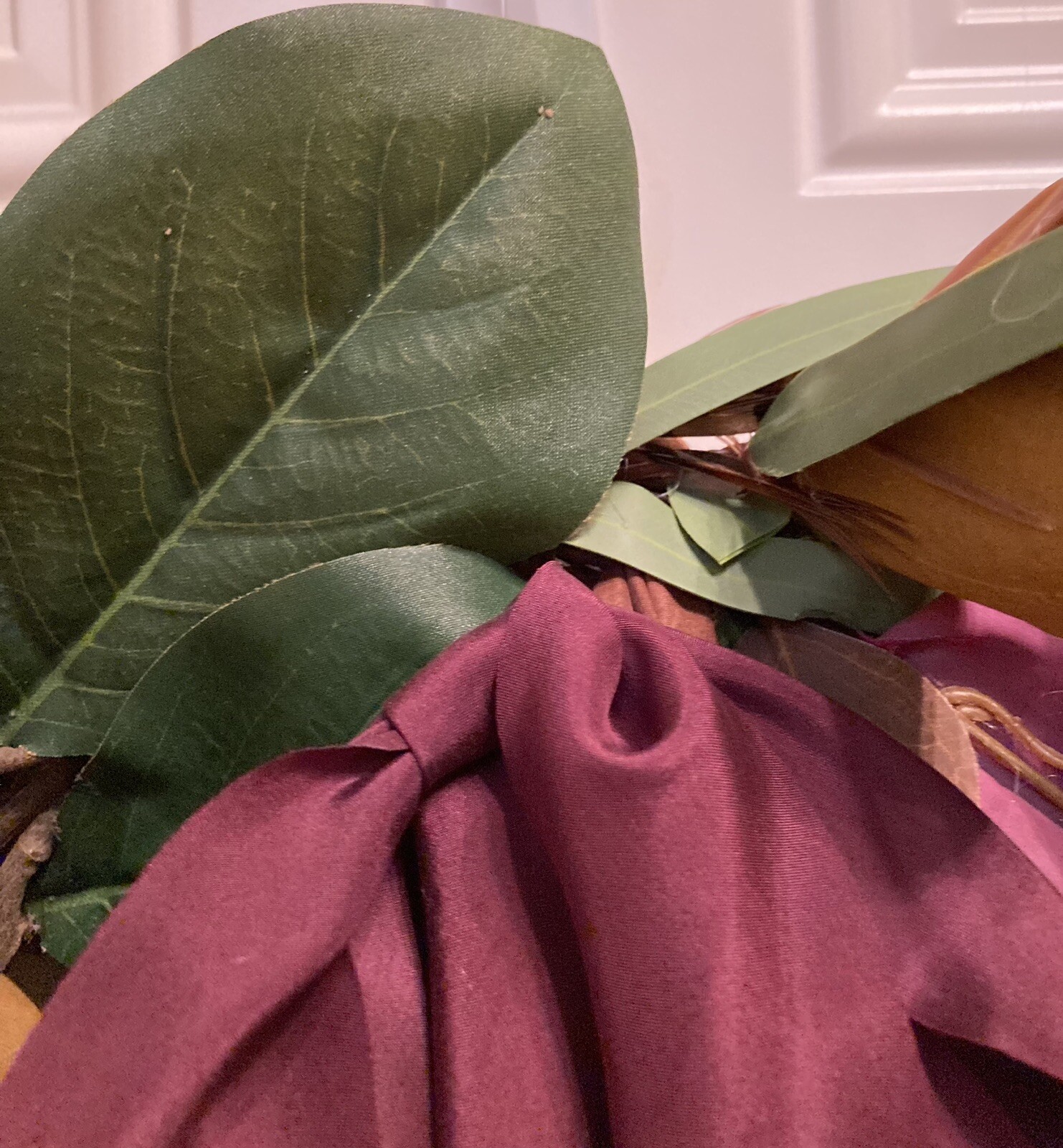 Eucalyptus And Magnolia Leaves With Pheasant Accents Wreath
