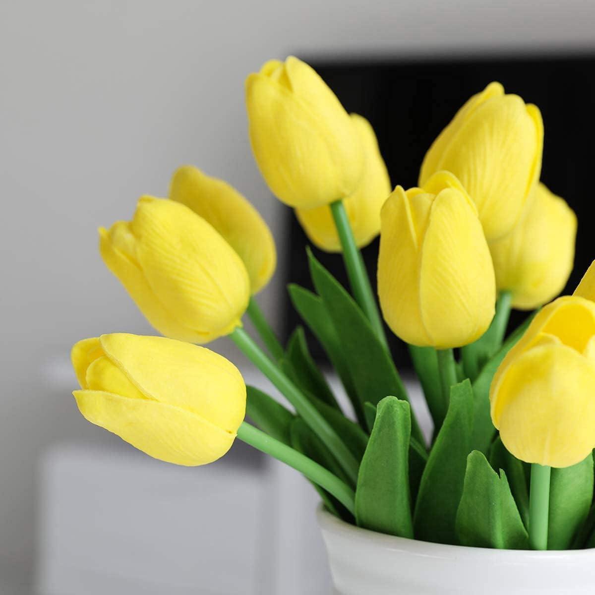 10pcs Artificial Flower Realistic Touch Tulip Scrapbooking Vase Home Decor Weddi