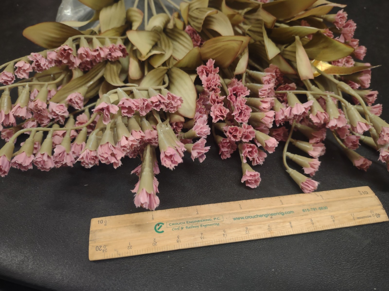 18″ Dry-Look Silk Statice Bush, 11 Stems, Mauve/Pink, Sage/Taupe Fall Foliage