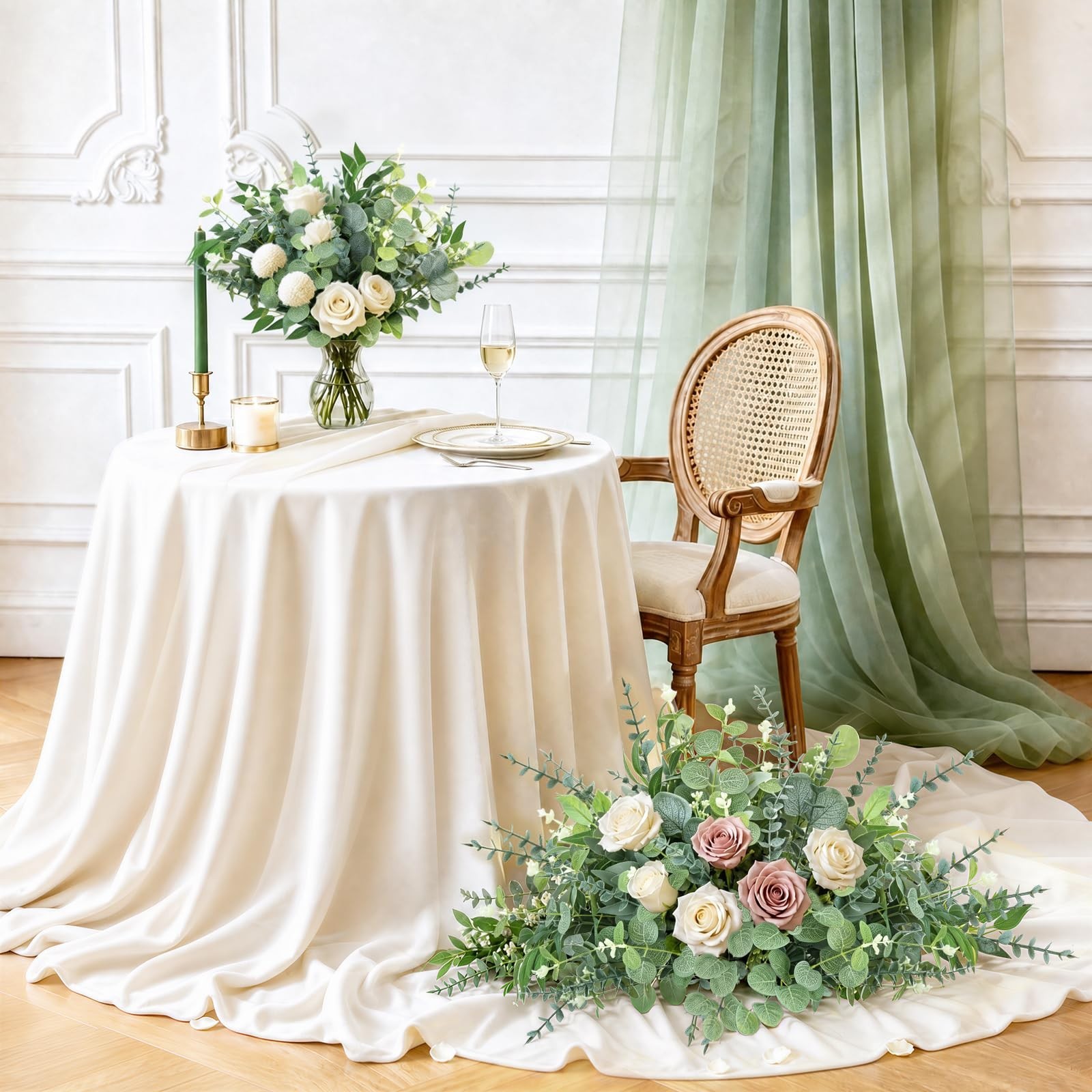 120 Pcs Mixed Artificial Eucalyptus Stems – Faux Greenery for DIY Bouquets & Wed
