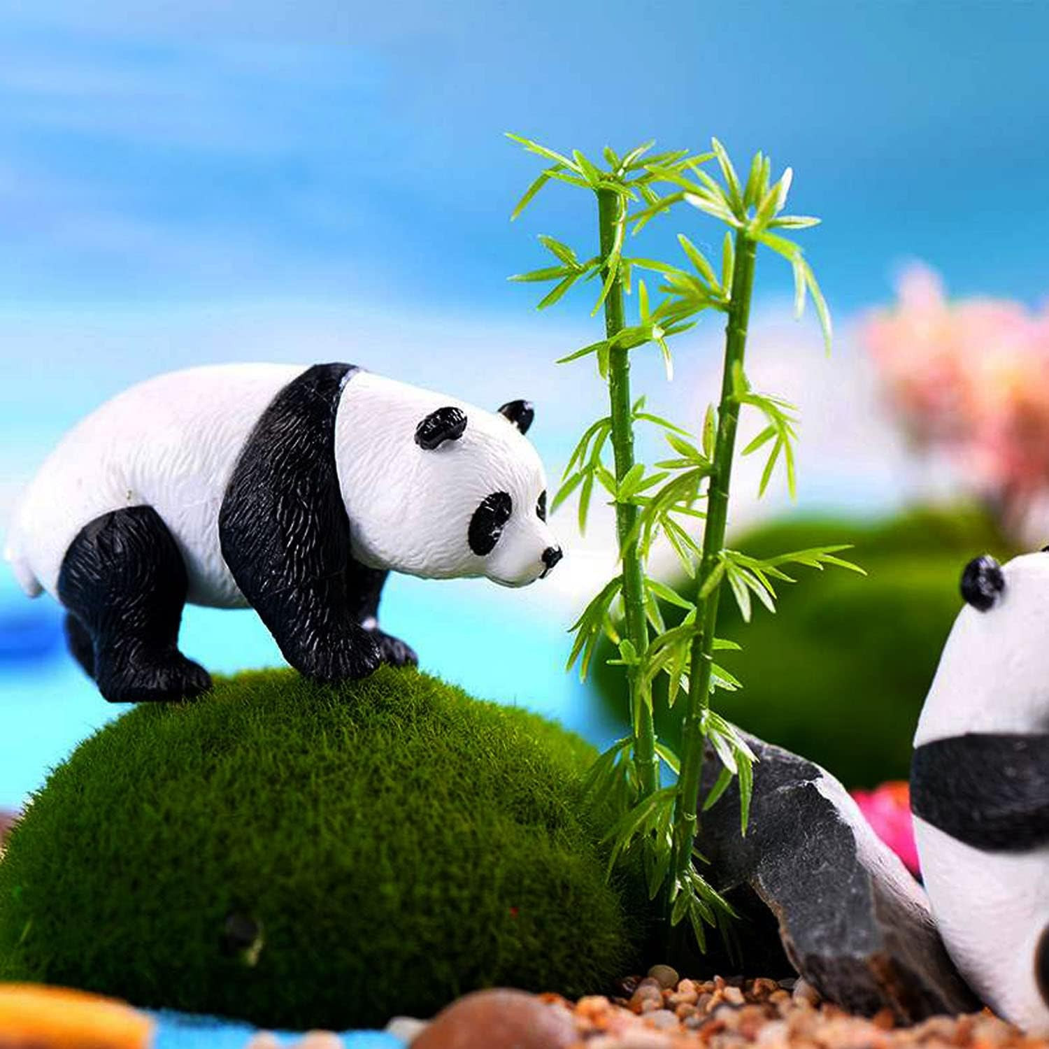 40 PCS Model Bamboo Trees, 2 Size Green Plastic Bamboo Trees for Home Decoration