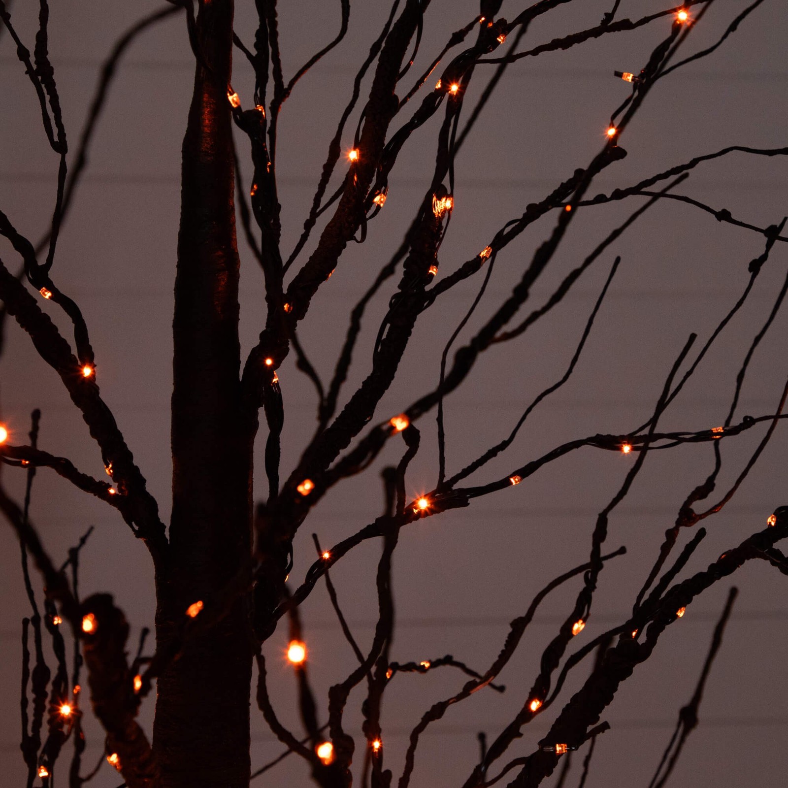 Nearly Natural 7ft Pre-Lit Halloween Black Twig Tree w/ 390 LED