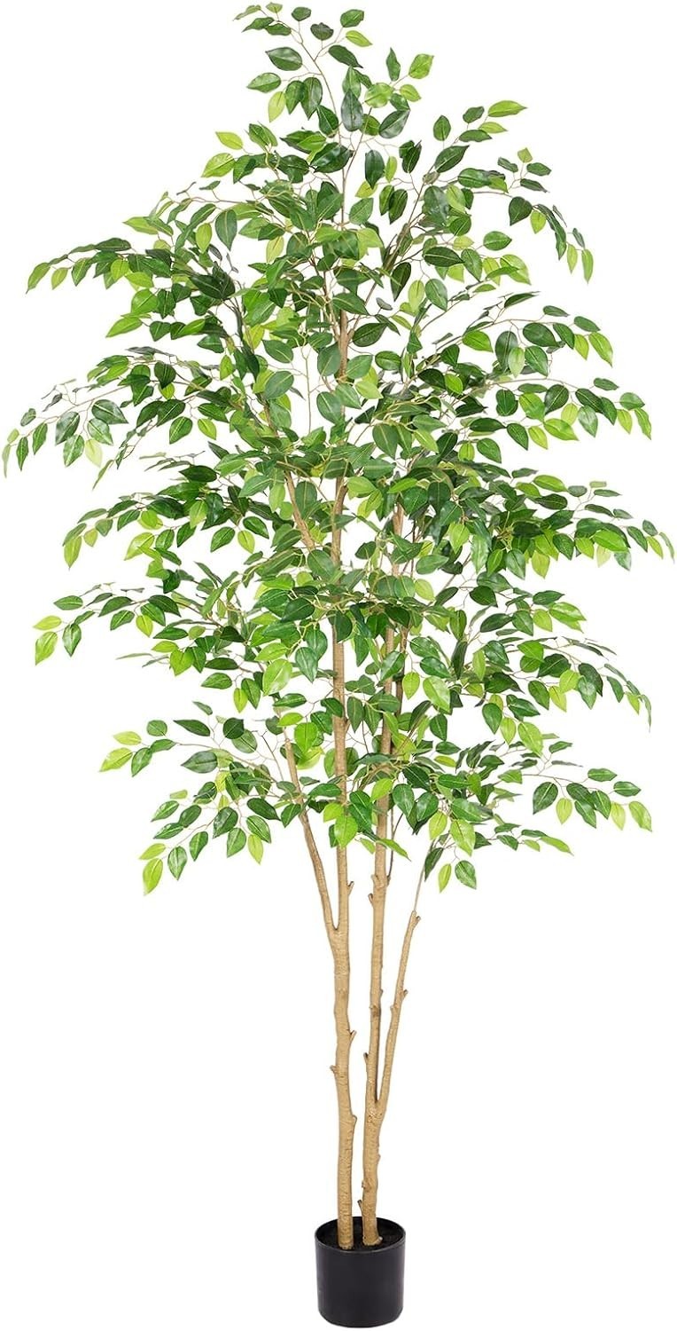 Lifelike 7ft Potted Ficus Tree – Maintenance-Free Indoor & Outdoor Elegance