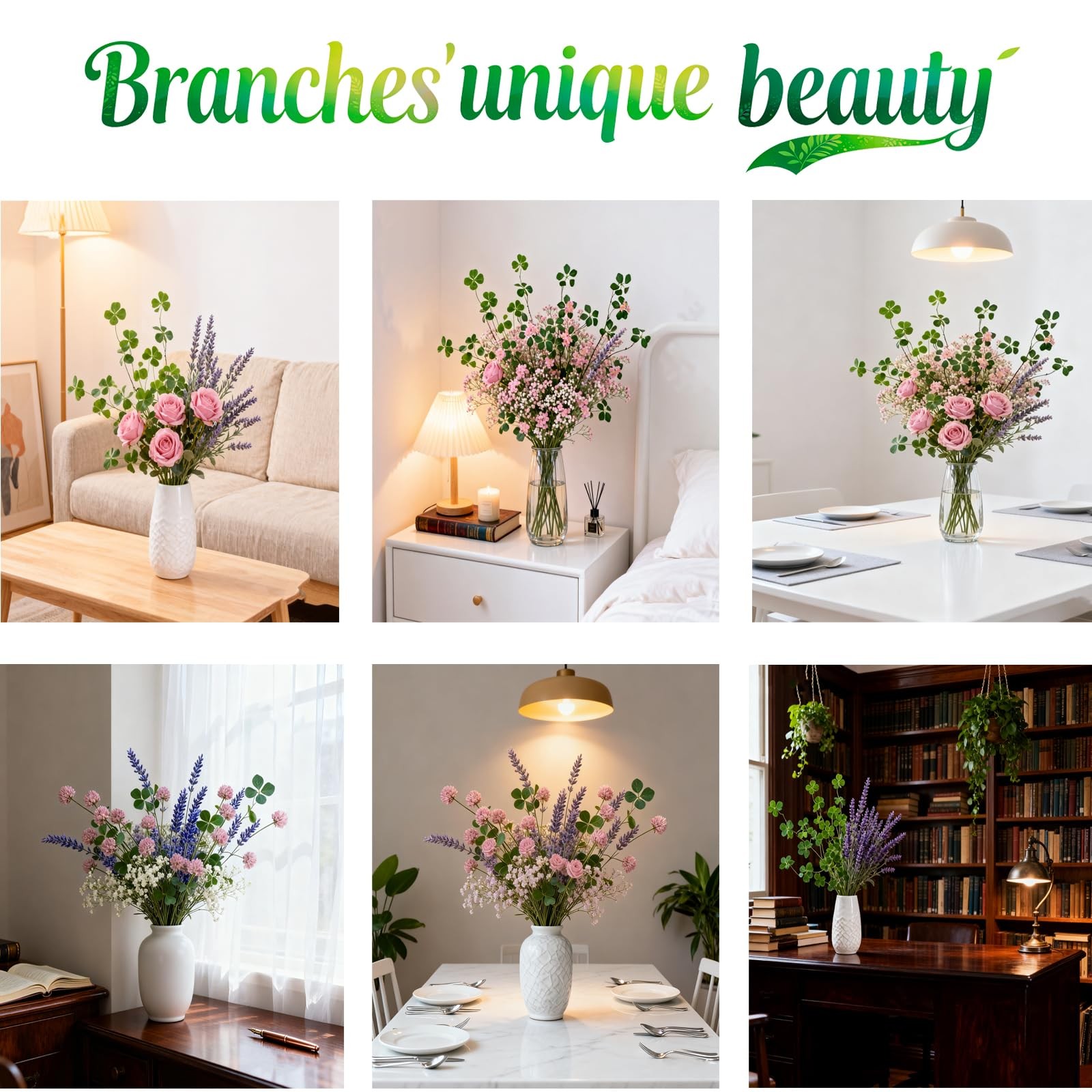 4Pcs 38.8 inches Artificial Tree Branches and Twigs Faux Plant Stems for Tall…