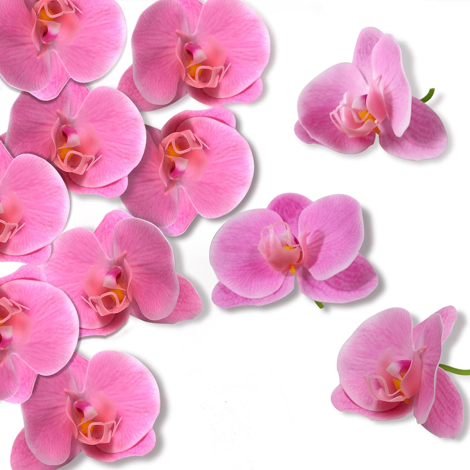 20 PCS Artificial Orchid Flower Heads – Fake Butterfly Flower Heads Faux Flower