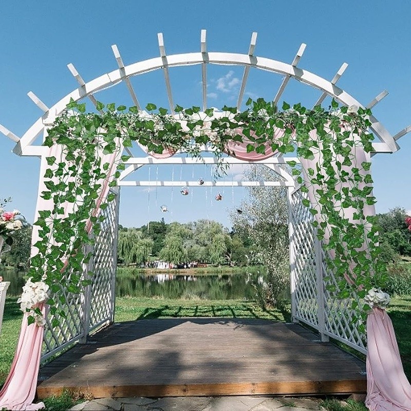 12 Pack Artificial Vines Hanging Plants Greenery Garland Indoor Outdoor Decor US
