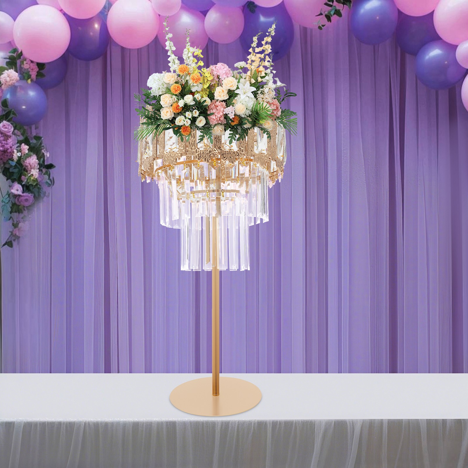 Flower Stand Centerpiece for Birthday Party Weddings Decoration Flowers Stand