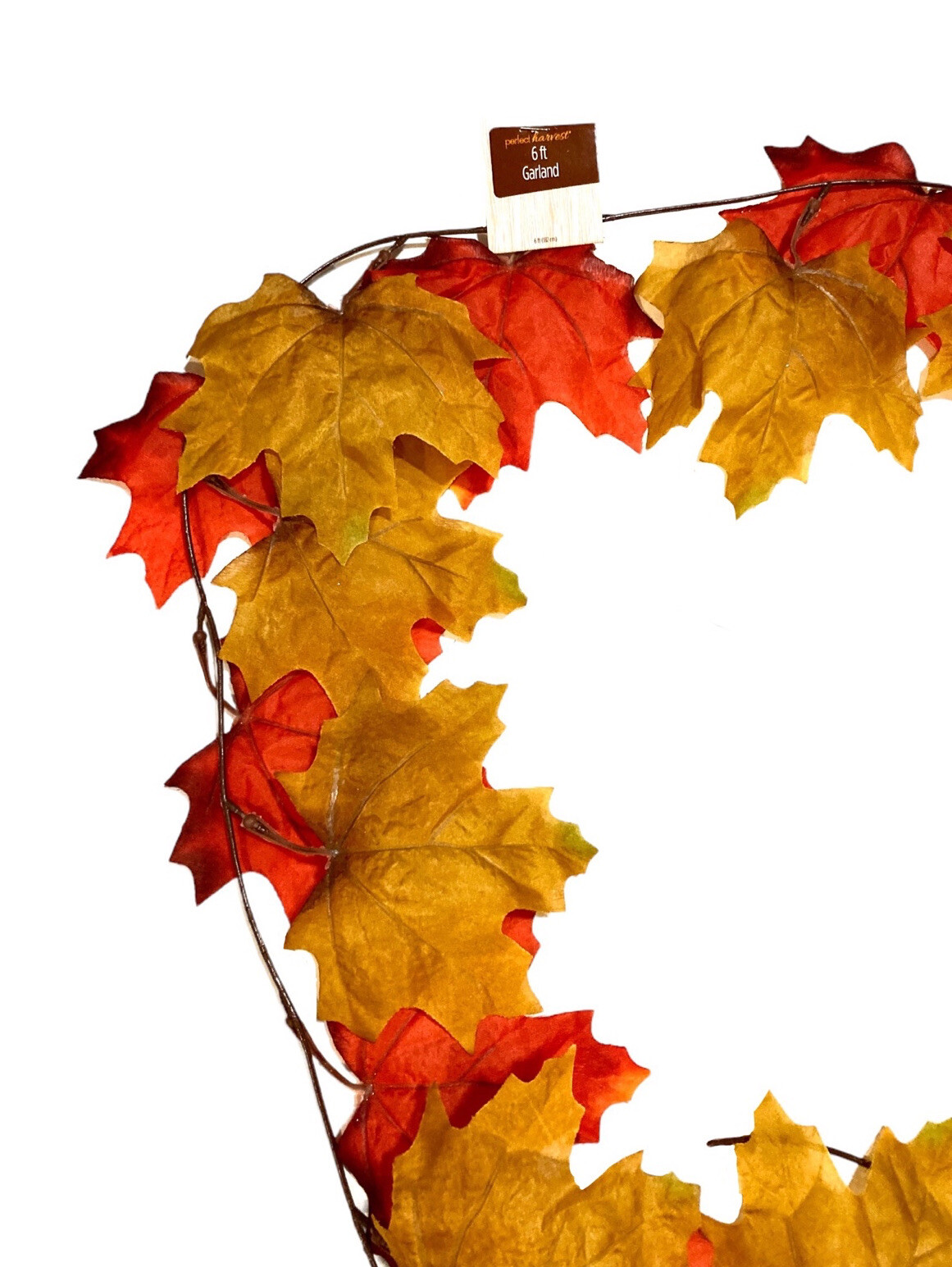 Artificial Autumn Maple Leaf Garland 18ft