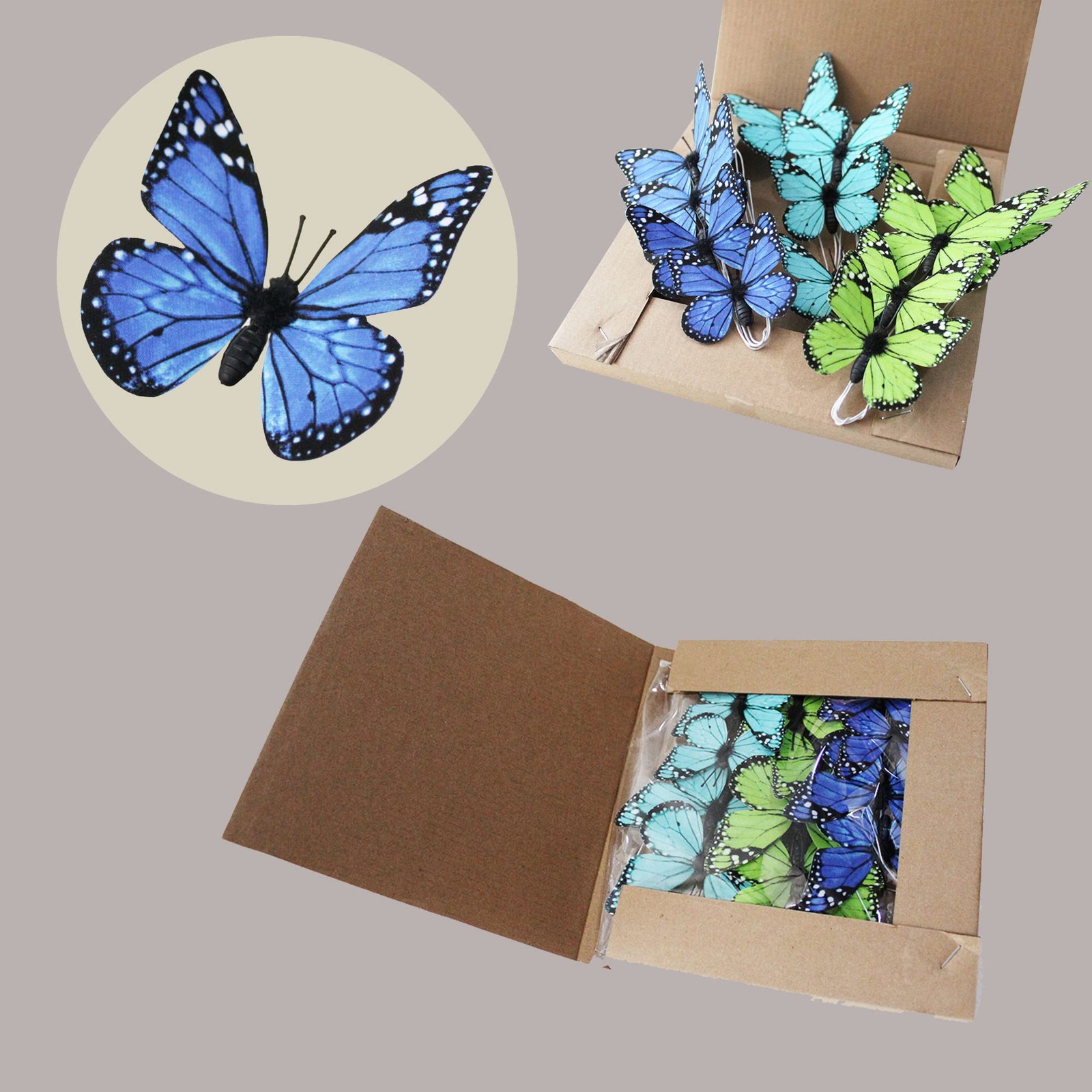 Perfso 12pcs 2size Butterfly Decorations, Simulated Butterflies, 3D Butterfly
