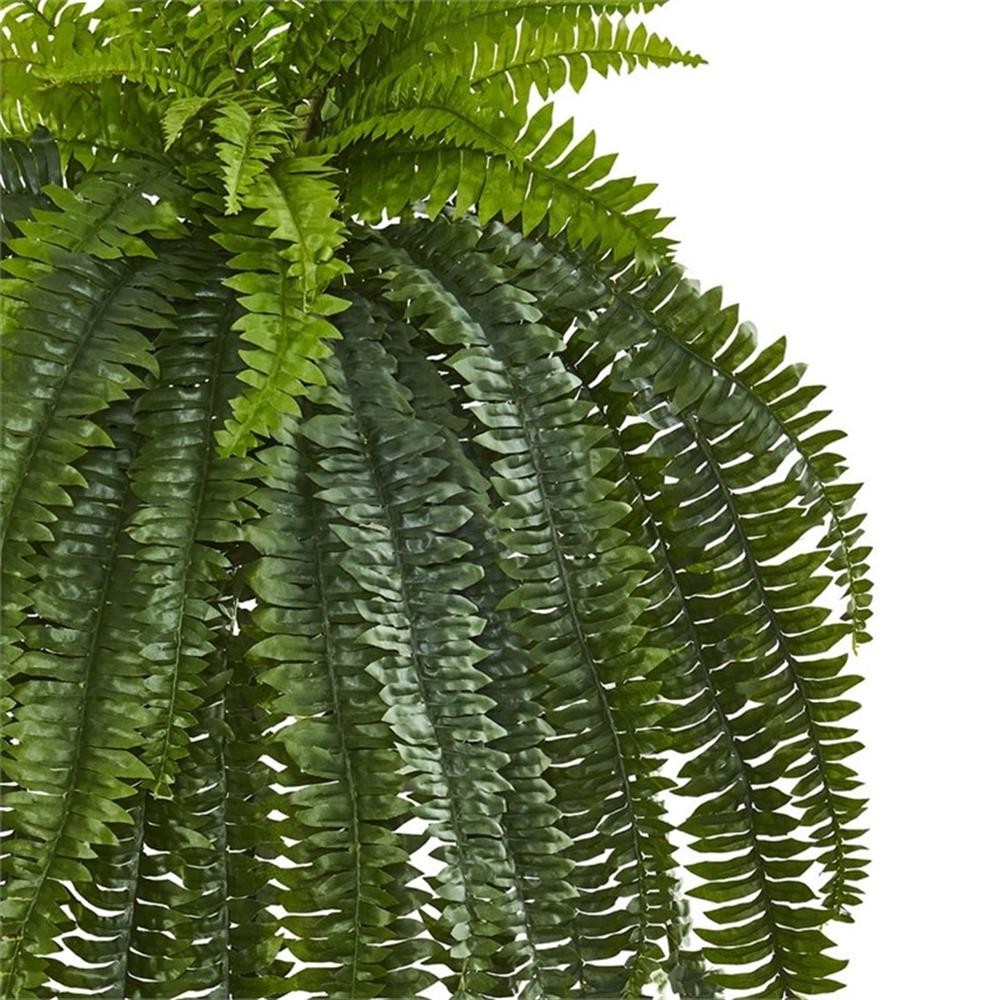 Pemberly Row 46″ Boston Fern Artificial Plant with Rich Fronds in Green
