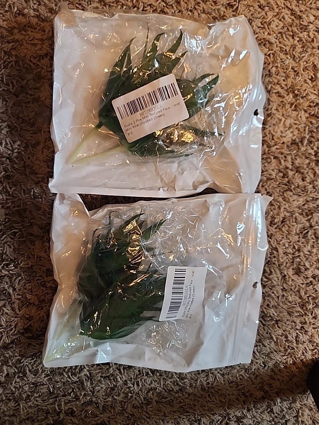 Mini Artificial Succulents,Two 2 Packs Unpotted Faux Aloe Picks Fake Plant