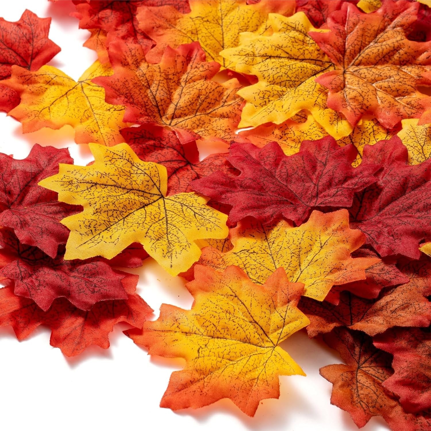 Assorted 360 Fall Maple Leaves in 6 Colors for Wedding and Thanksgiving Decor