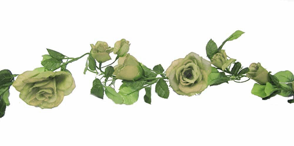 Rose Garland Set of 2 68in Sage