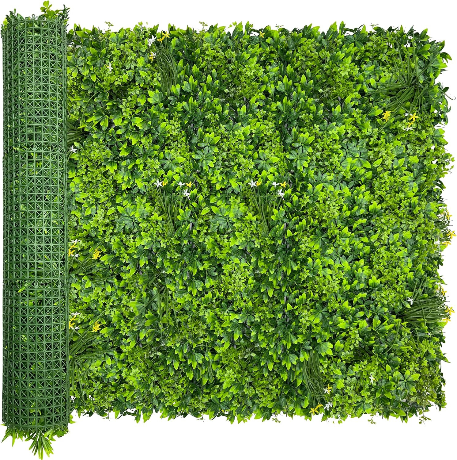 UV-Resistant Artificial Ivy Wall Roll – 40 Sqft Green Privacy Fence Screen