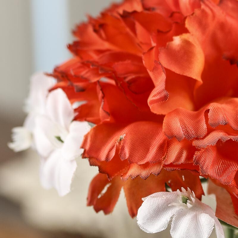 Inspired By Nature Bulk Buy of 24 Orange Polyester Carnation Stems