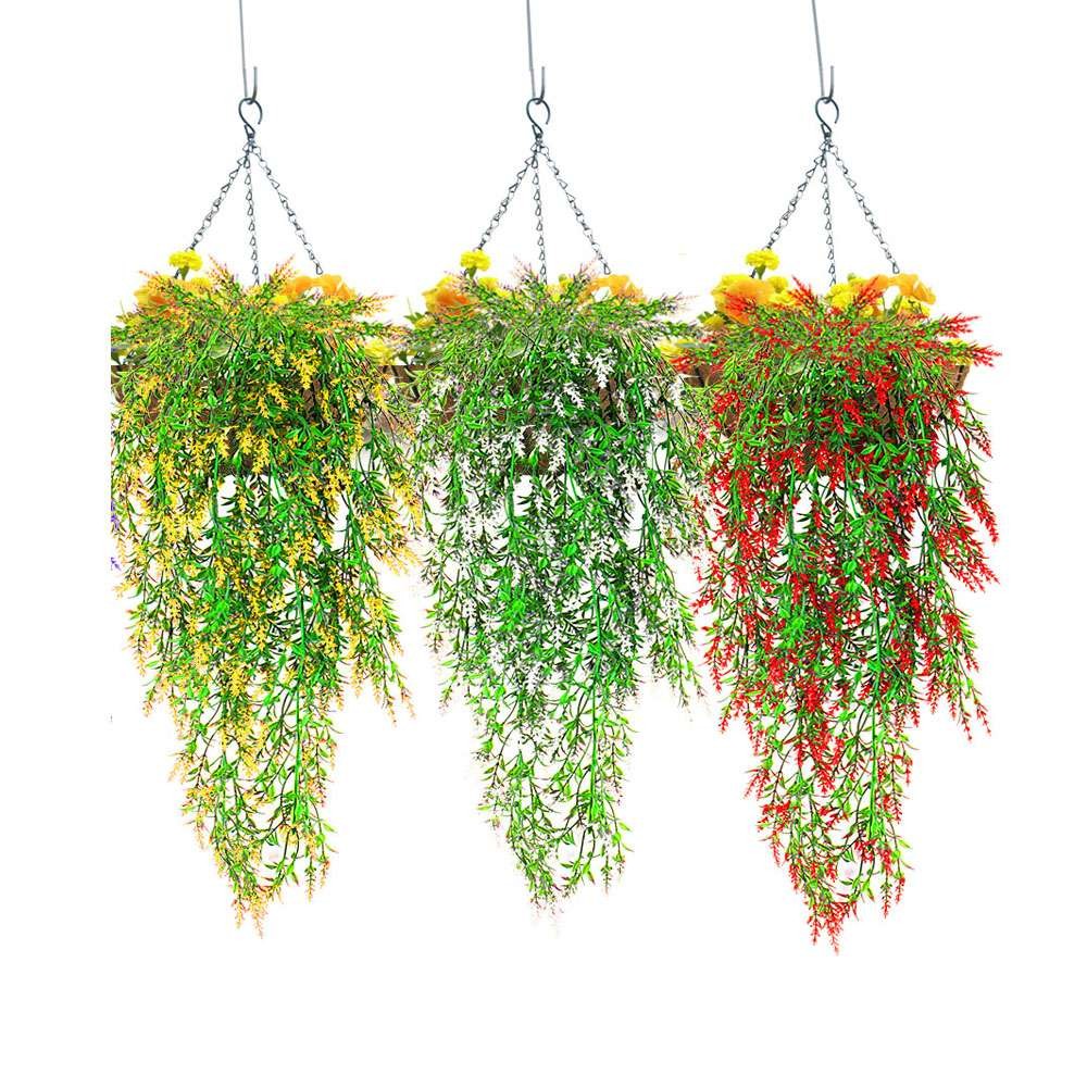Artificial Flower Hanging Lavender Vine Rattan Fake Plant Garden Home Decor DIY