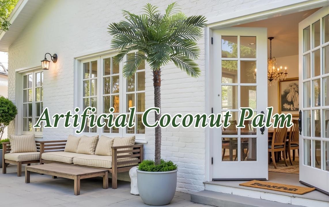 6FT Faux Coconut Palm Tree – Tropical Silk Plant for Indoor/Outdoor Decor, Large