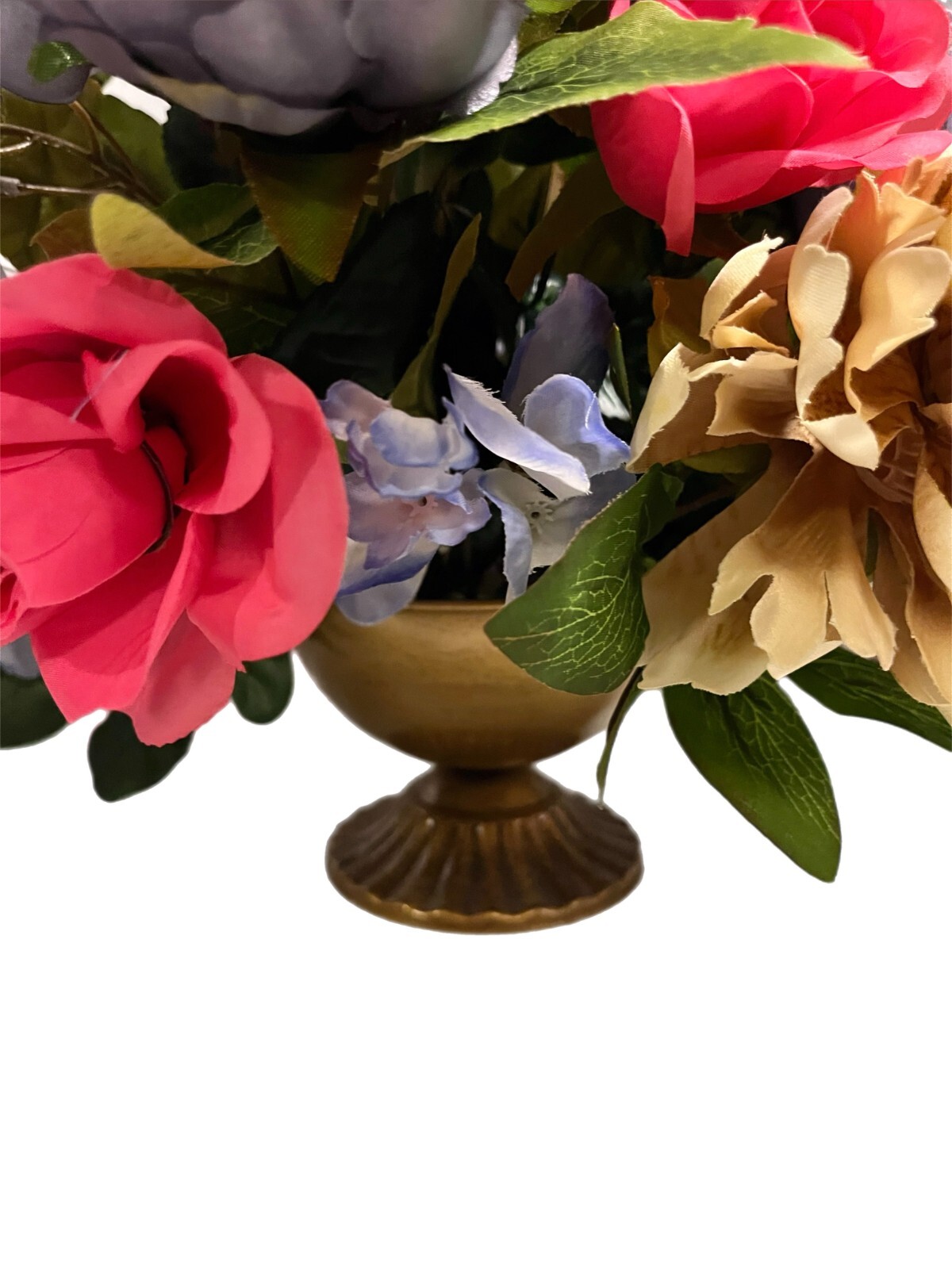 Free Shipping All Season Floral Arrangement Purple Ivory Peony Pink Rose 22×16