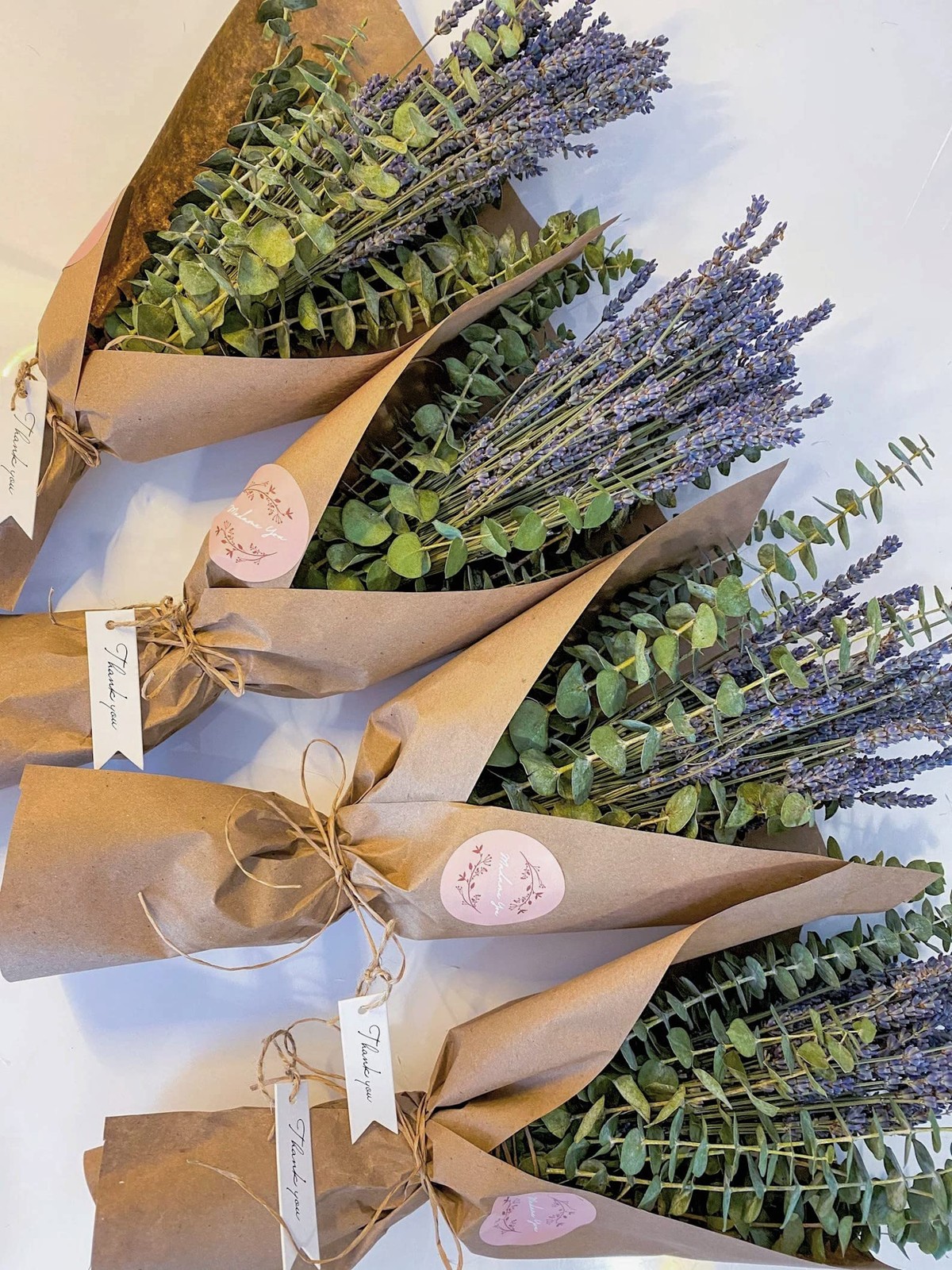 115 PCS Dried Eucalyptus Stems & Lavender Flowers Bundle for Shower, 17”