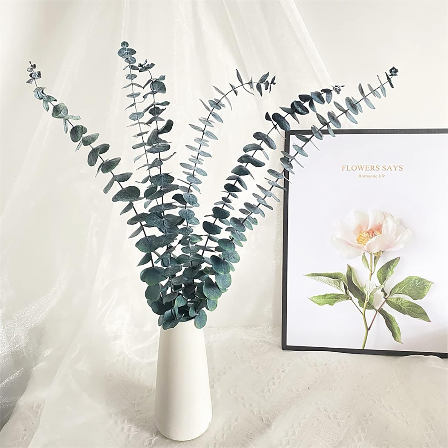 Eucalyptus for Shower 10 Pcs Hanging Dried Eucalyptu Stems 17″ Real Eucalyptus B