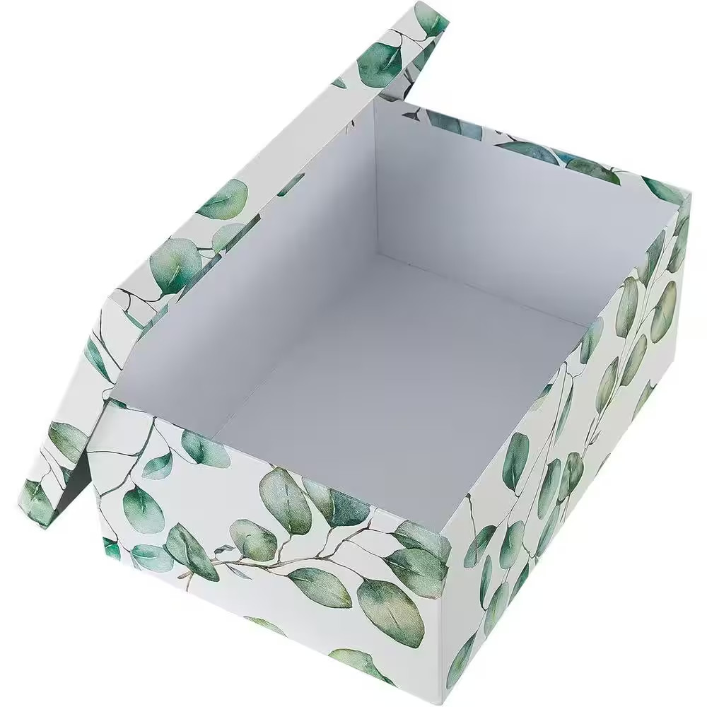 Eucalyptus Leaves – Set of 3: Decorative Boxes for Home Decor with Lids for Phot