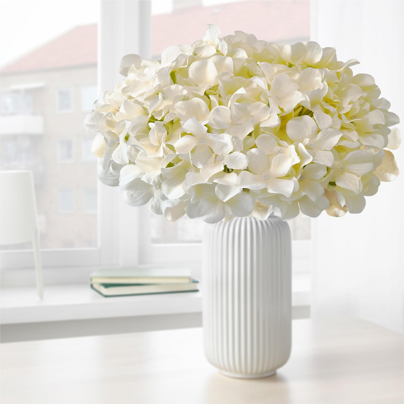 Hydrangea Artificial Flowers, 20 Pcs Champagne Hydrangea Artificial Flowers B…