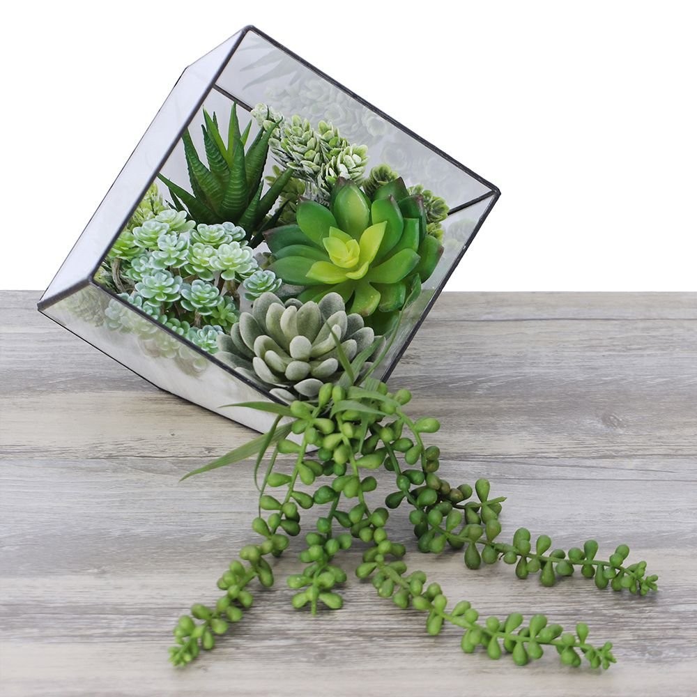 6 Pcs Unpotted Fake Succulents Assorted Faux Succulent in Different Green Art…