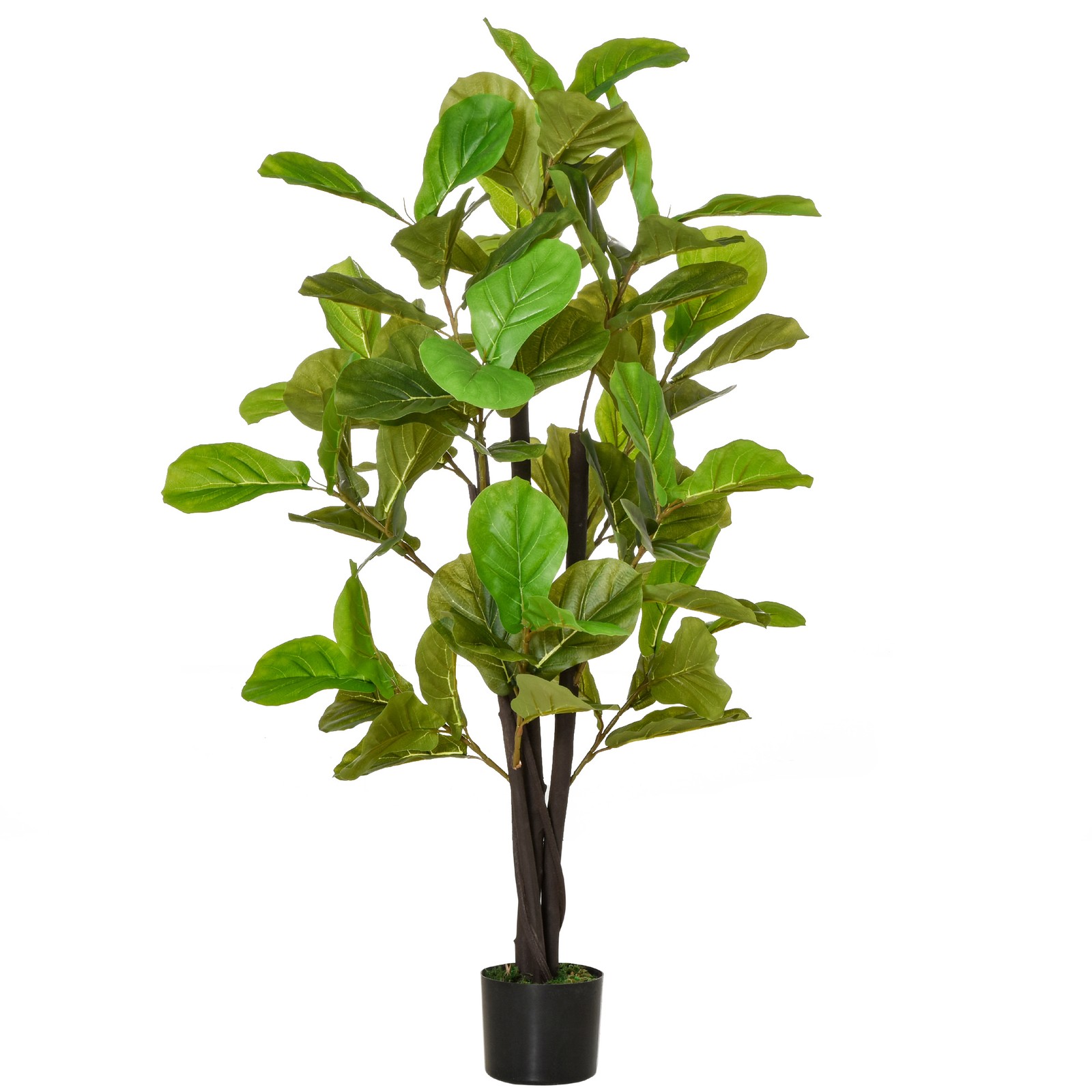 HOMCOM 4.5FT Artificial Fiddle Leaf Fig Tree Indoor Decor, Used