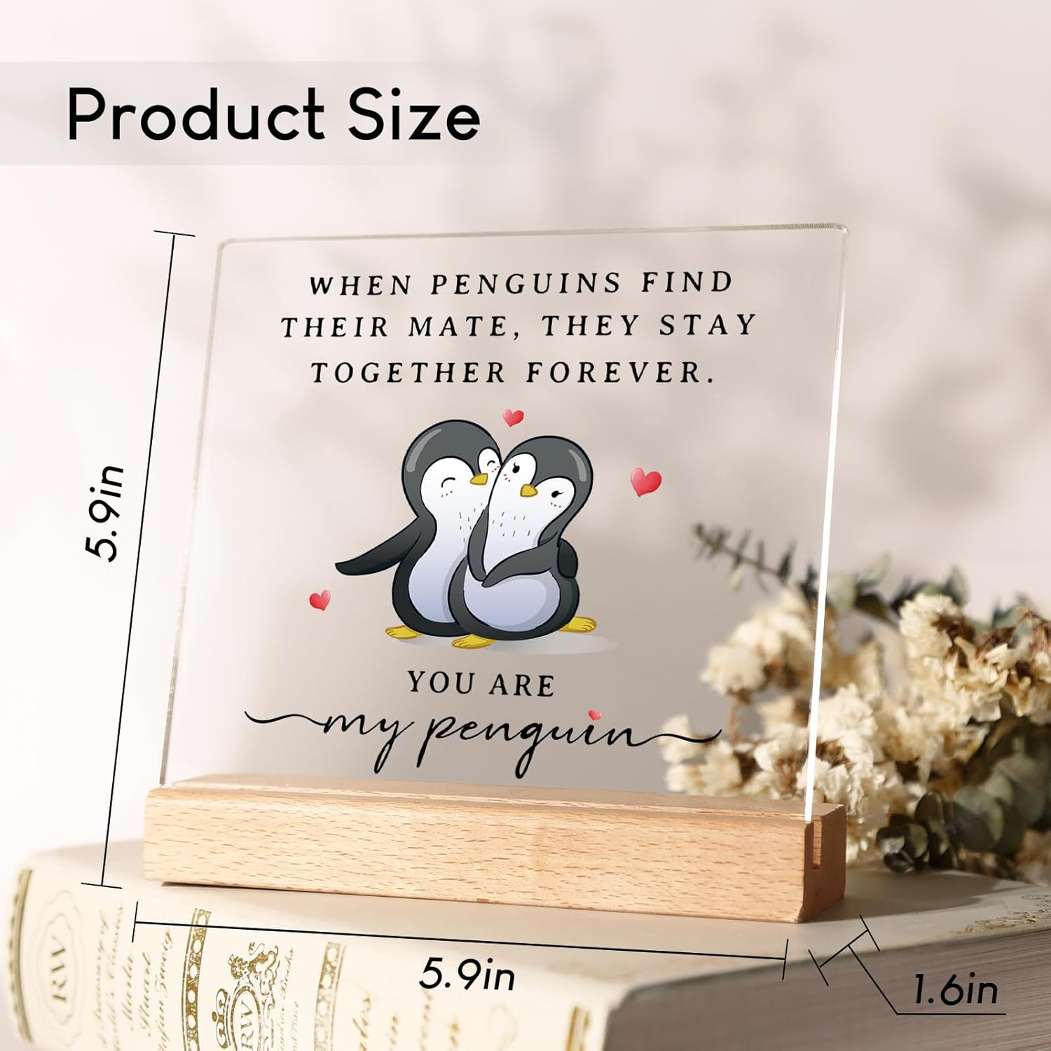 Valentines Day Gifts for Her or Him – Wedding Anniversary Acrylic Plaque for Men