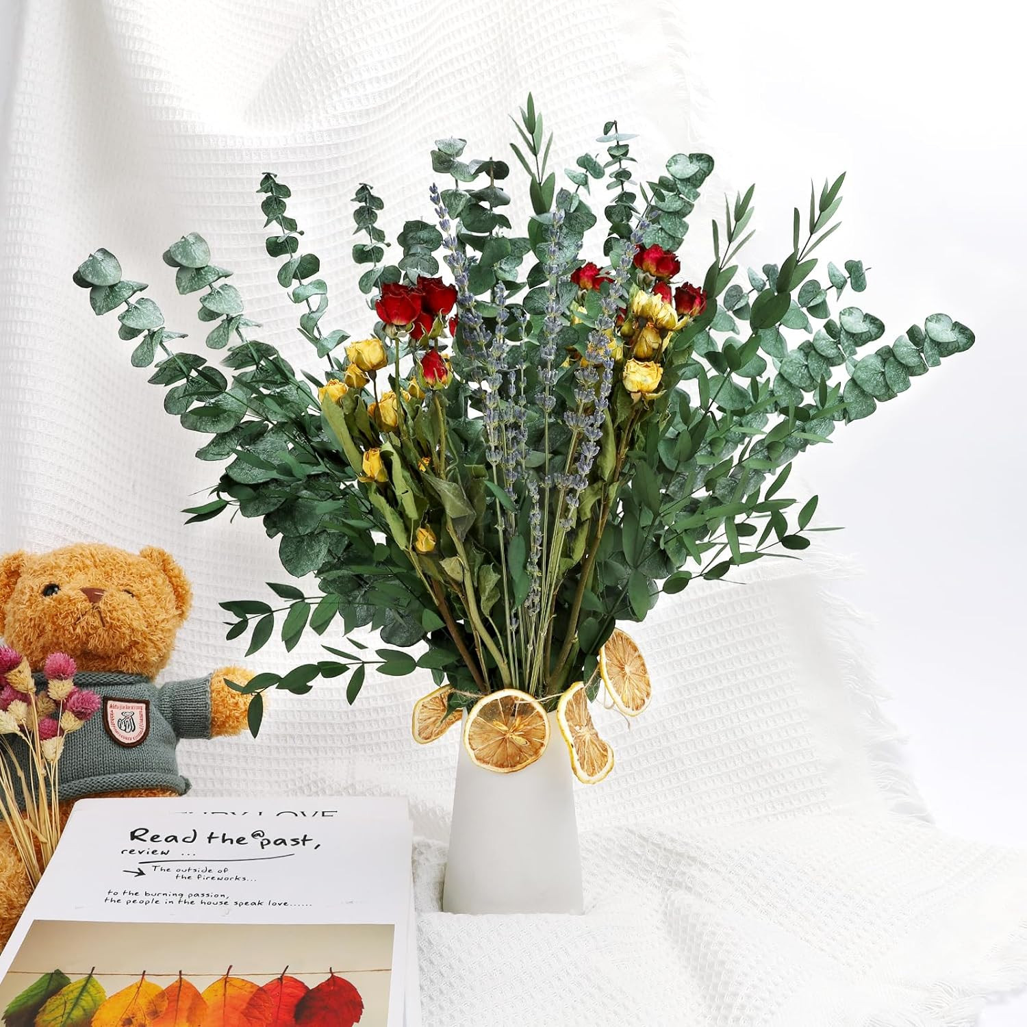 Eucalyptus for Shower Is a Mixture of Real Dried Eucalyptus with Roses, Lavender