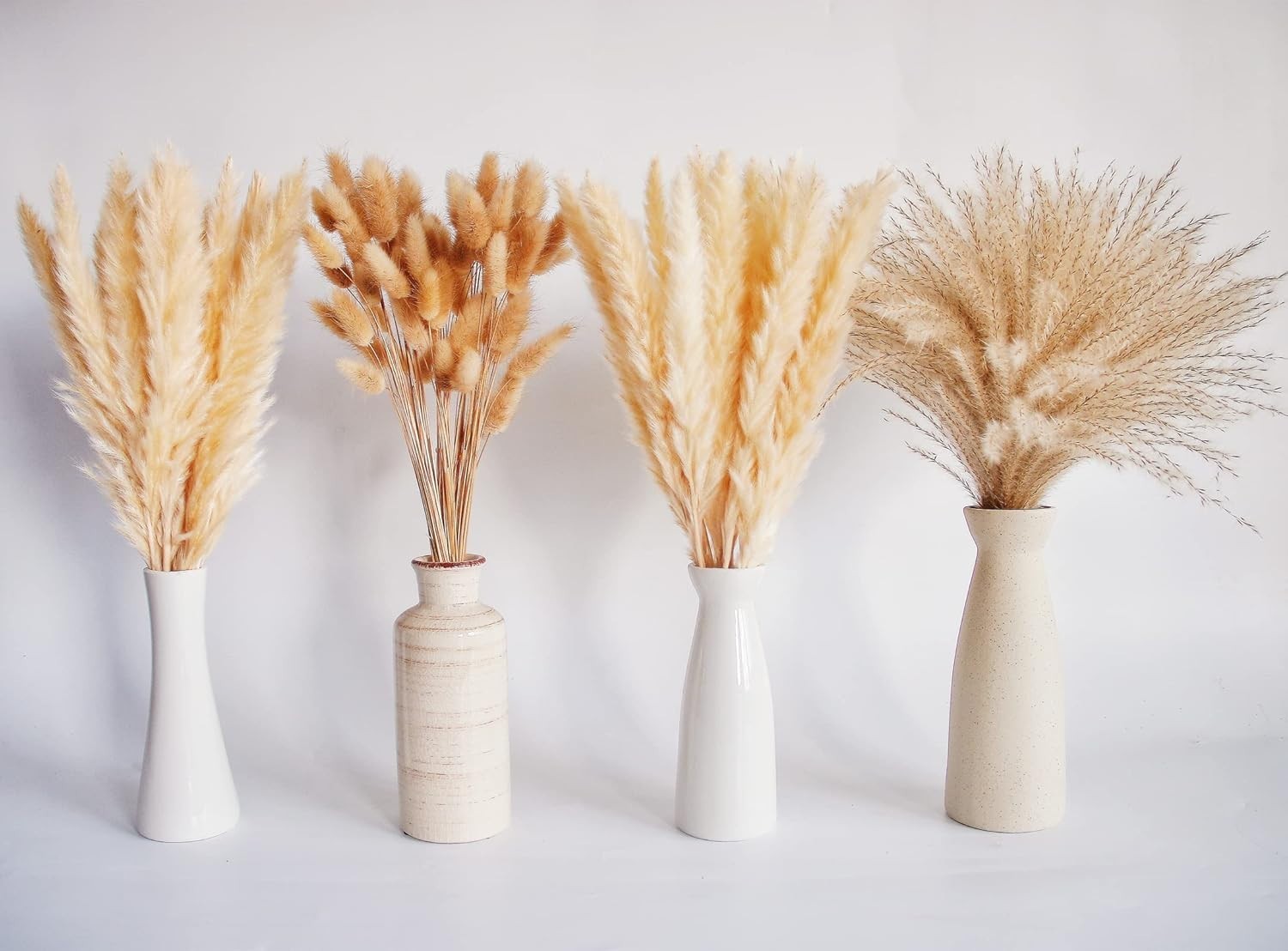 Fluffy Dried Pampas Grass & Bunny Tails Bundle – Perfect for Cozy Home Decor