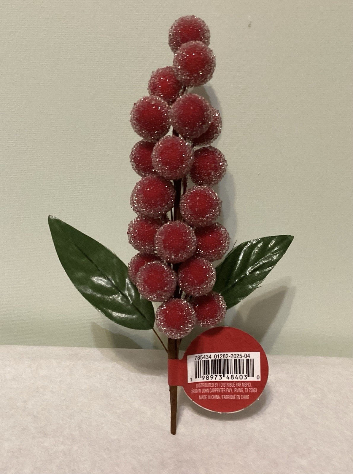Four Ashland Sugared Holly Berry Picks