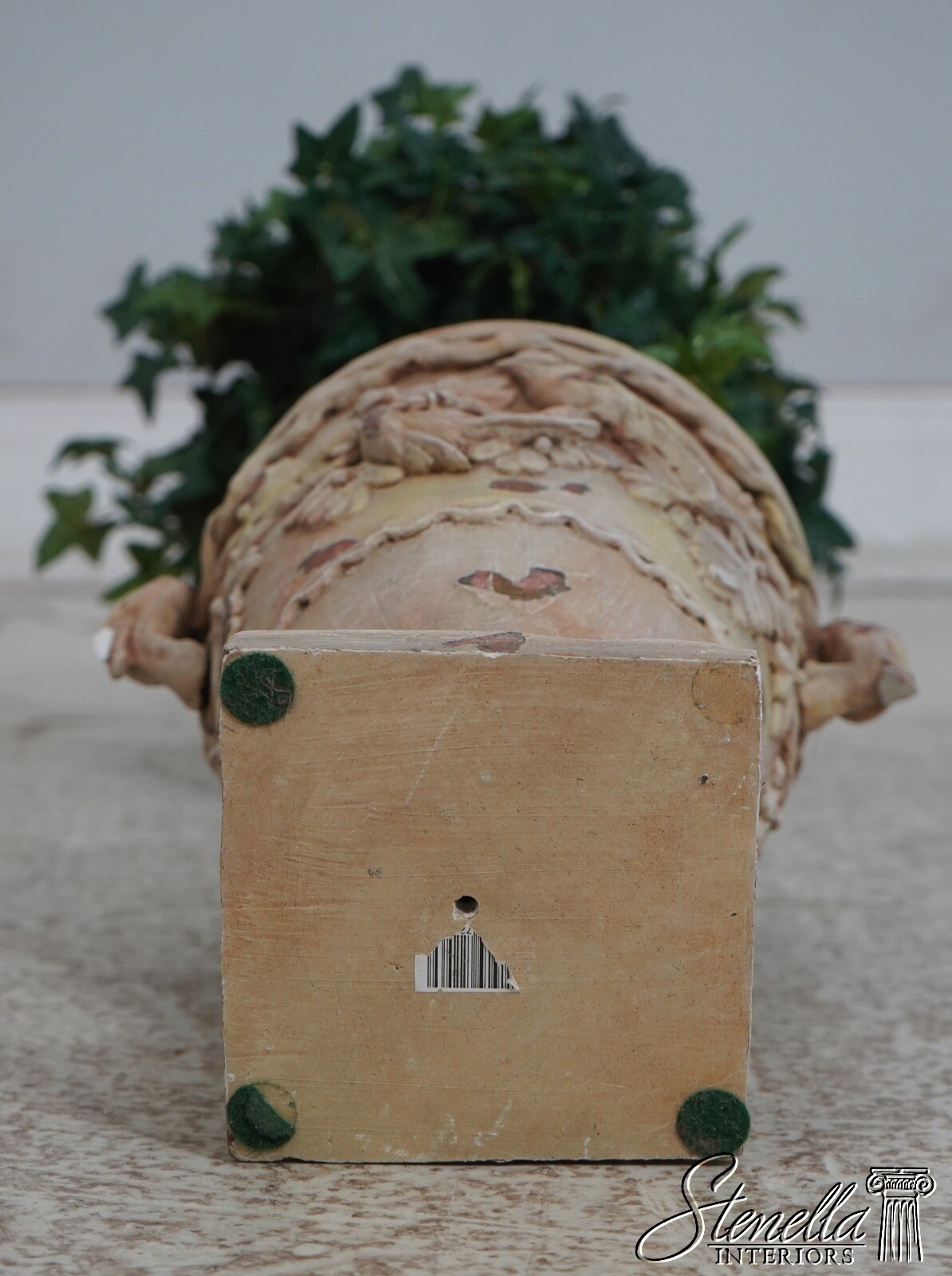 F67505: Pair Faux Topiary Plants In Classical Composite Pots
