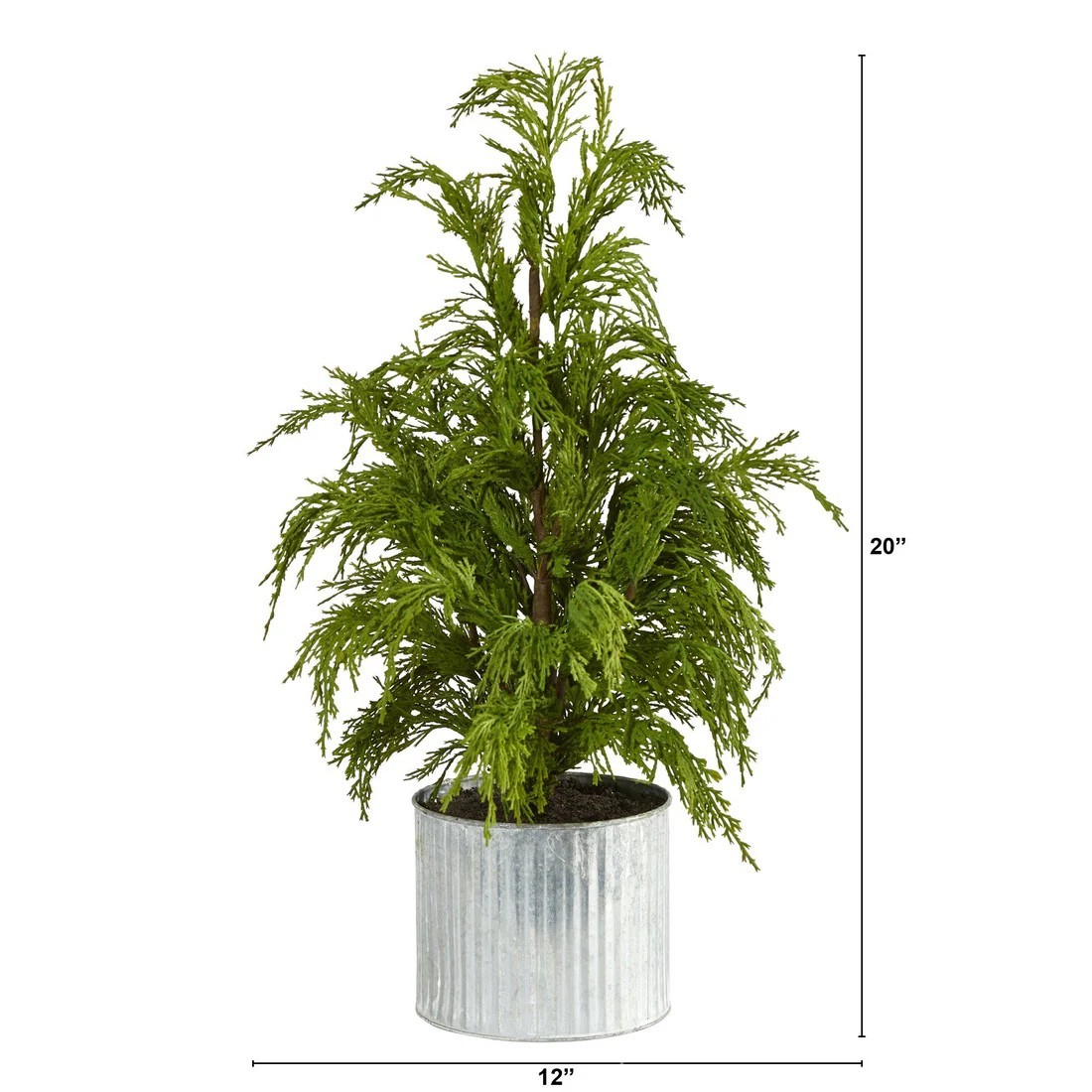 20″ Cedar Pine “Natural Look” Tree in Decorative Planter